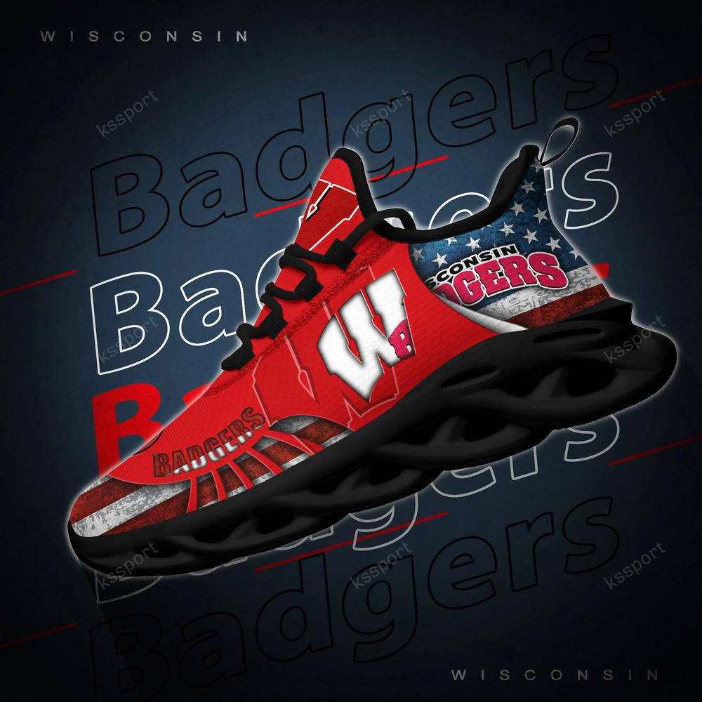 Wisconsin Badgers Max Soul Clunky Shoes - Famjoys Wisconsin Badgers Max Soul Clunky Shoes - Famjoys