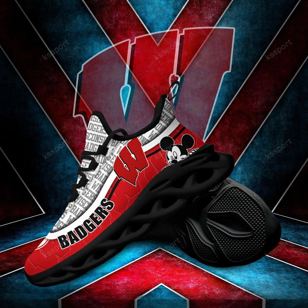 Wisconsin Badgers Max Soul Clunky Sneakers - Famjoys Wisconsin Badgers Max Soul Clunky Sneakers - Famjoys