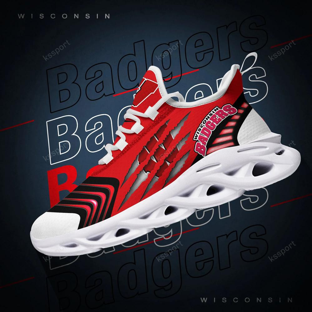 Wisconsin Badgers Max Soul Sneakers Chunky - Famjoys Wisconsin Badgers Max Soul Sneakers Chunky - Famjoys