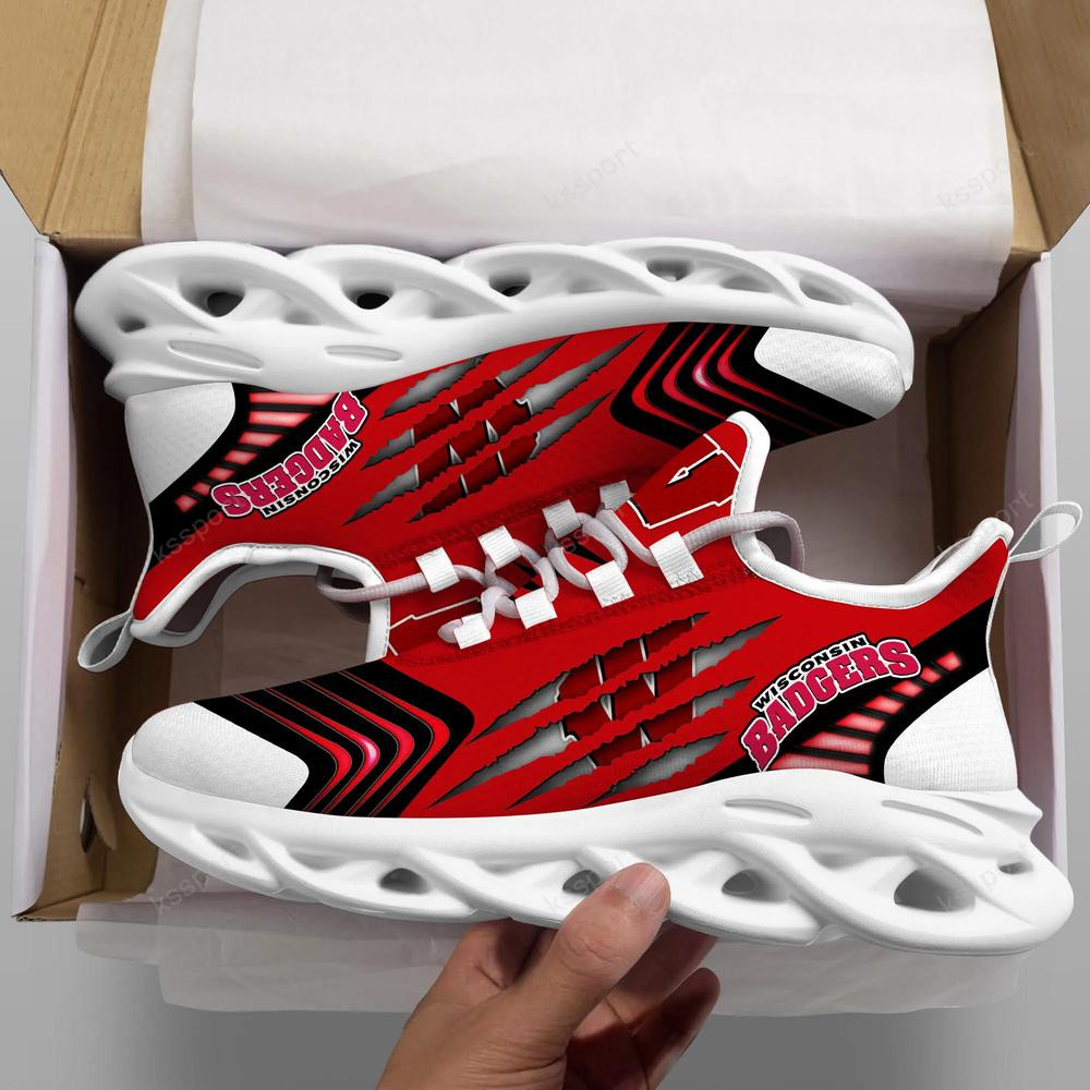 Wisconsin Badgers Max Soul Sneakers Chunky - Famjoys Wisconsin Badgers Max Soul Sneakers Chunky - Famjoys