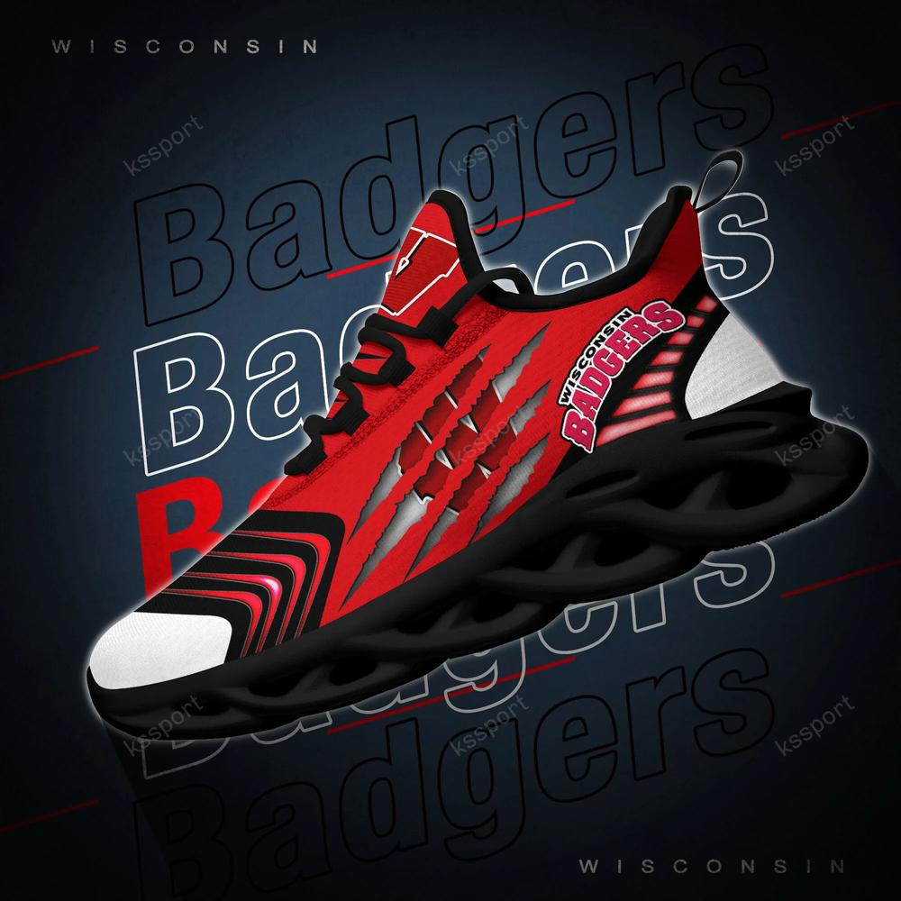 Wisconsin Badgers Max Soul Sneakers Chunky - Famjoys Wisconsin Badgers Max Soul Sneakers Chunky - Famjoys