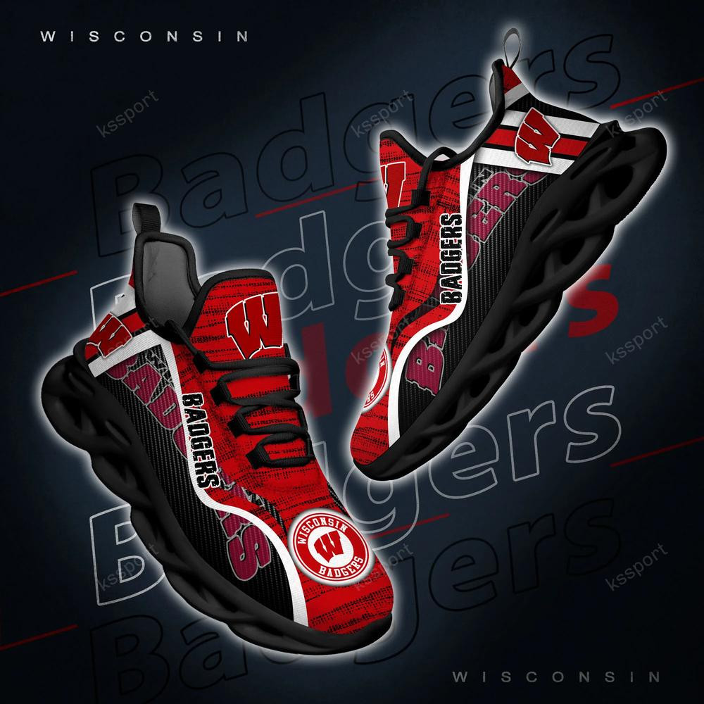 Wisconsin Badgers Personalized Max Soul Shoes 2022 - Famjoys Wisconsin Badgers Personalized Max Soul Shoes 2022 - Famjoys