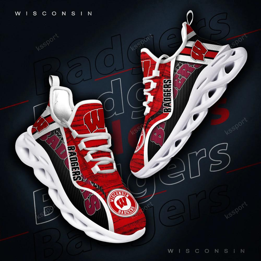 Wisconsin Badgers Personalized Max Soul Shoes 2022 - Famjoys Wisconsin Badgers Personalized Max Soul Shoes 2022 - Famjoys