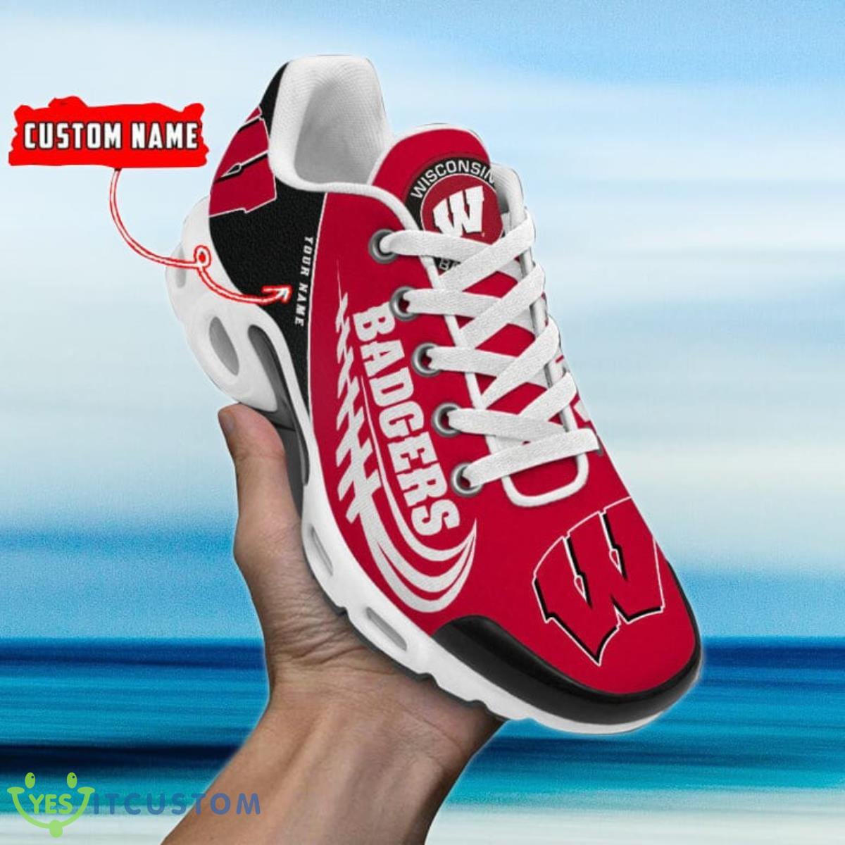 Wisconsin Badgers Personalized Name Air Cushion Sports Shoes Sneaker KLTNS220493 - Famjoys Wisconsin Badgers Personalized Name Air Cushion Sports Shoes Sneaker KLTNS220493 - Famjoys