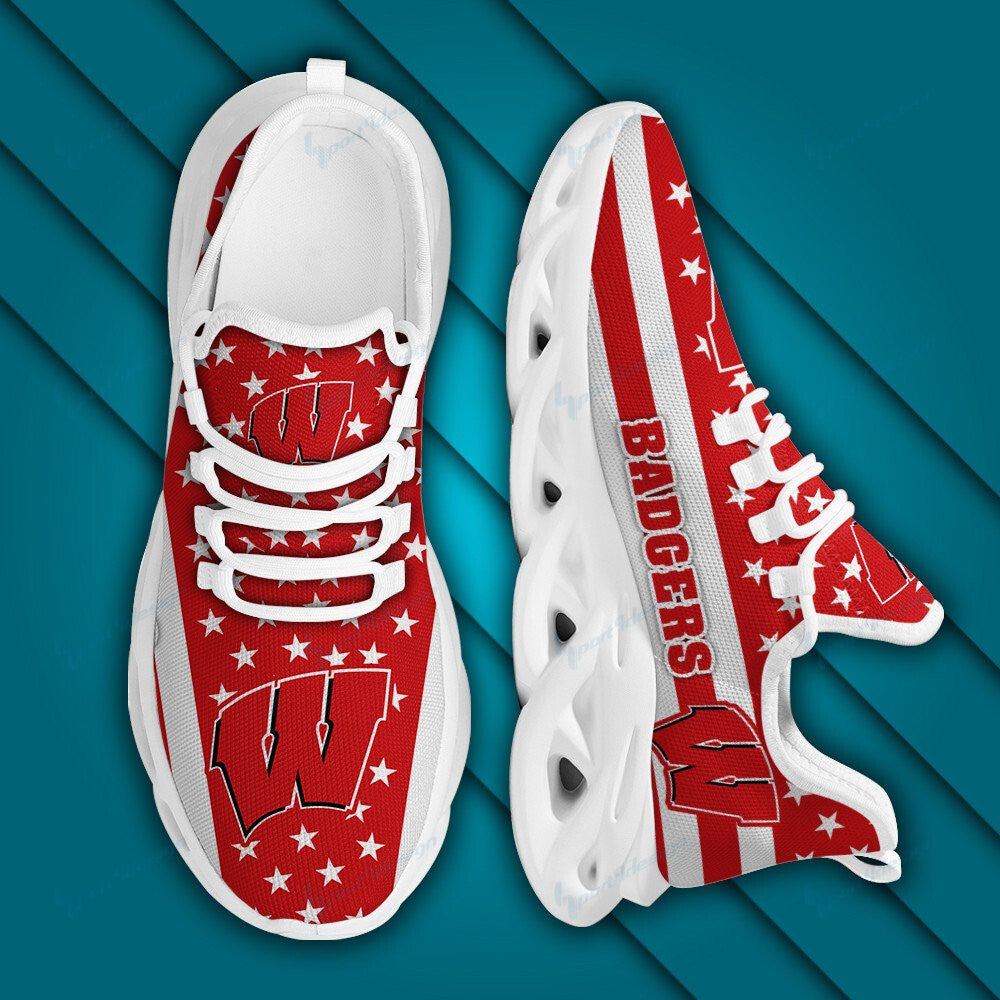 Wisconsin Badgers YZ Running Sneakers - Famjoys Wisconsin Badgers YZ Running Sneakers - Famjoys