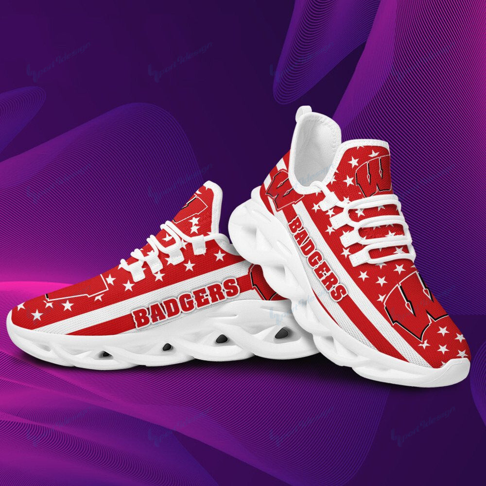Wisconsin Badgers YZ Running Sneakers - Famjoys Wisconsin Badgers YZ Running Sneakers - Famjoys
