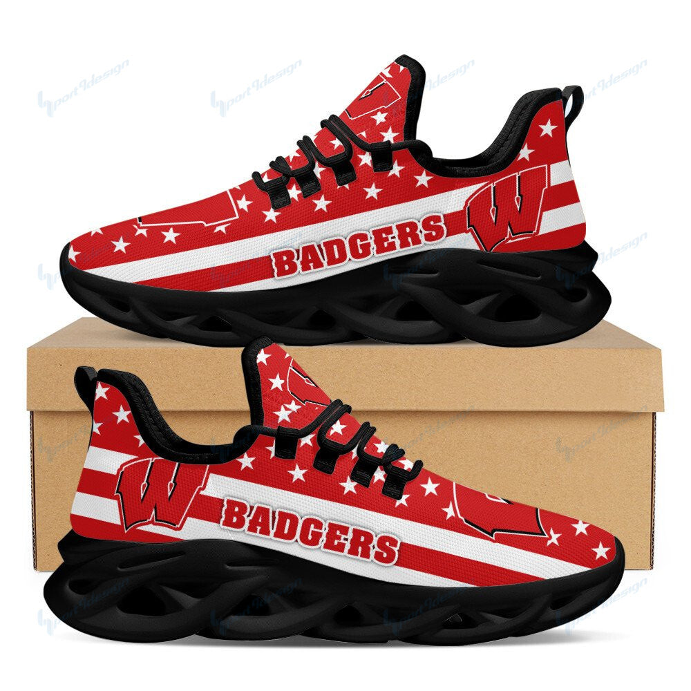 Wisconsin Badgers YZ Running Sneakers - Famjoys Wisconsin Badgers YZ Running Sneakers - Famjoys