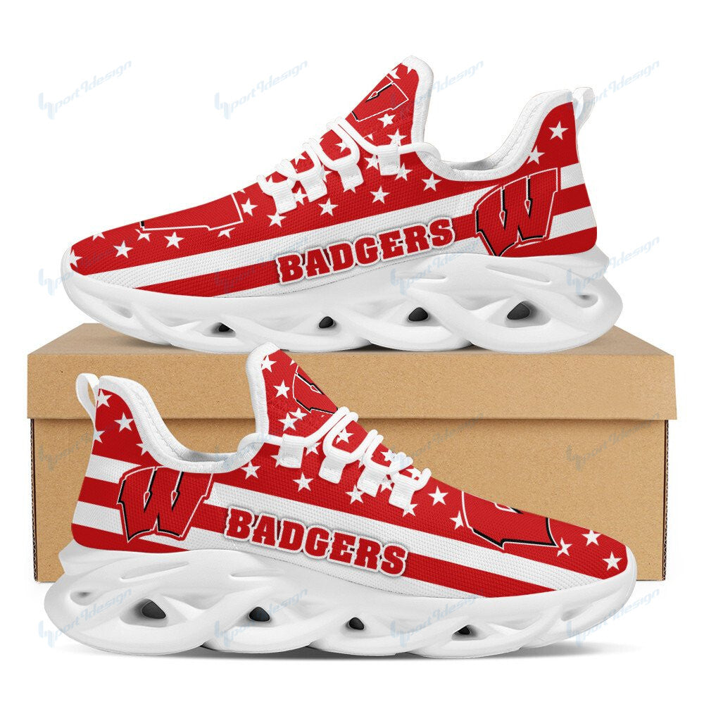 Wisconsin Badgers YZ Running Sneakers - Famjoys Wisconsin Badgers YZ Running Sneakers - Famjoys