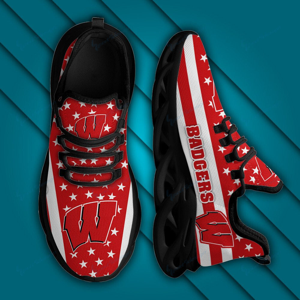 Wisconsin Badgers YZ Running Sneakers - Famjoys Wisconsin Badgers YZ Running Sneakers - Famjoys