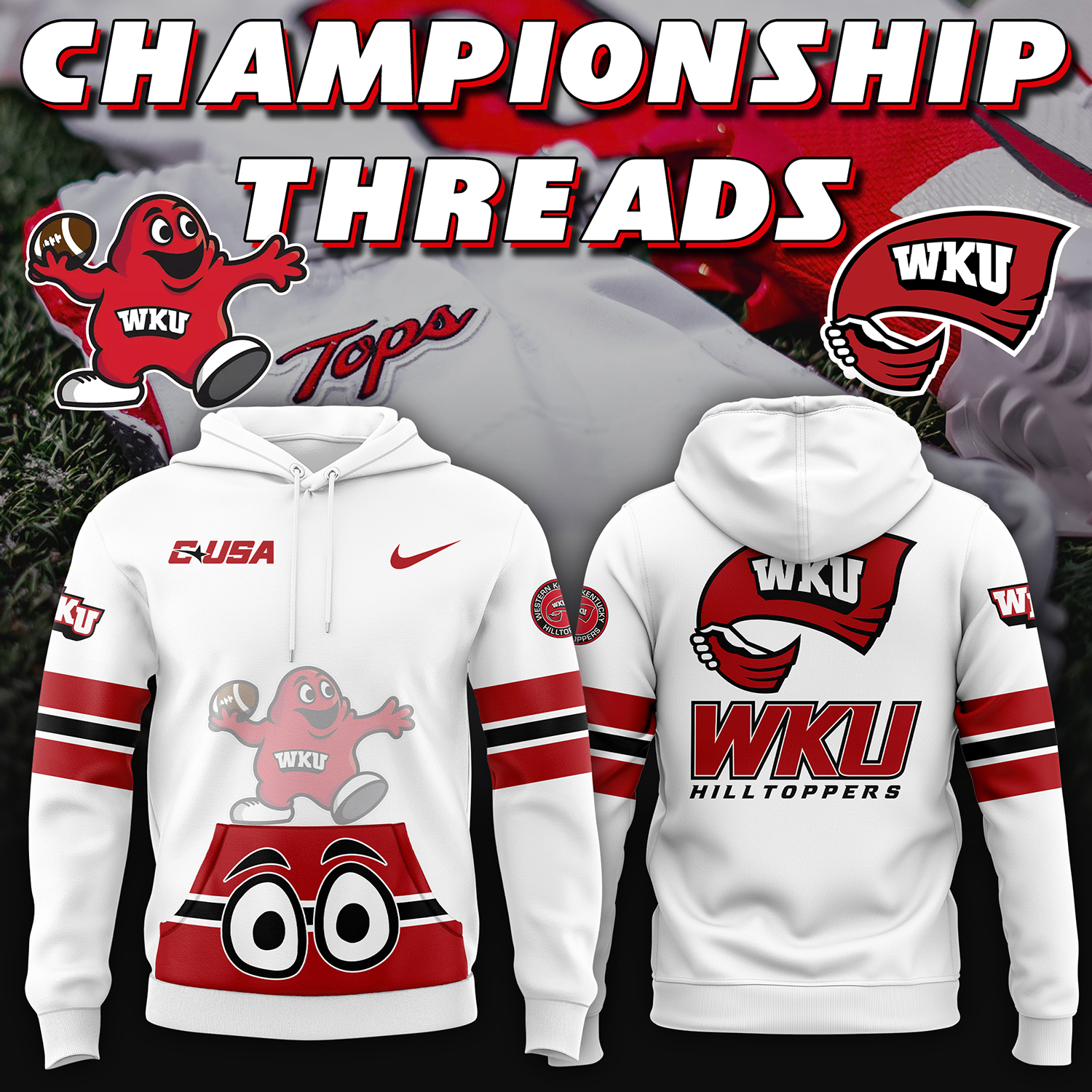WKU Football Championship Threads Hoodie - Famjoys WKU Football Championship Threads Hoodie - Famjoys