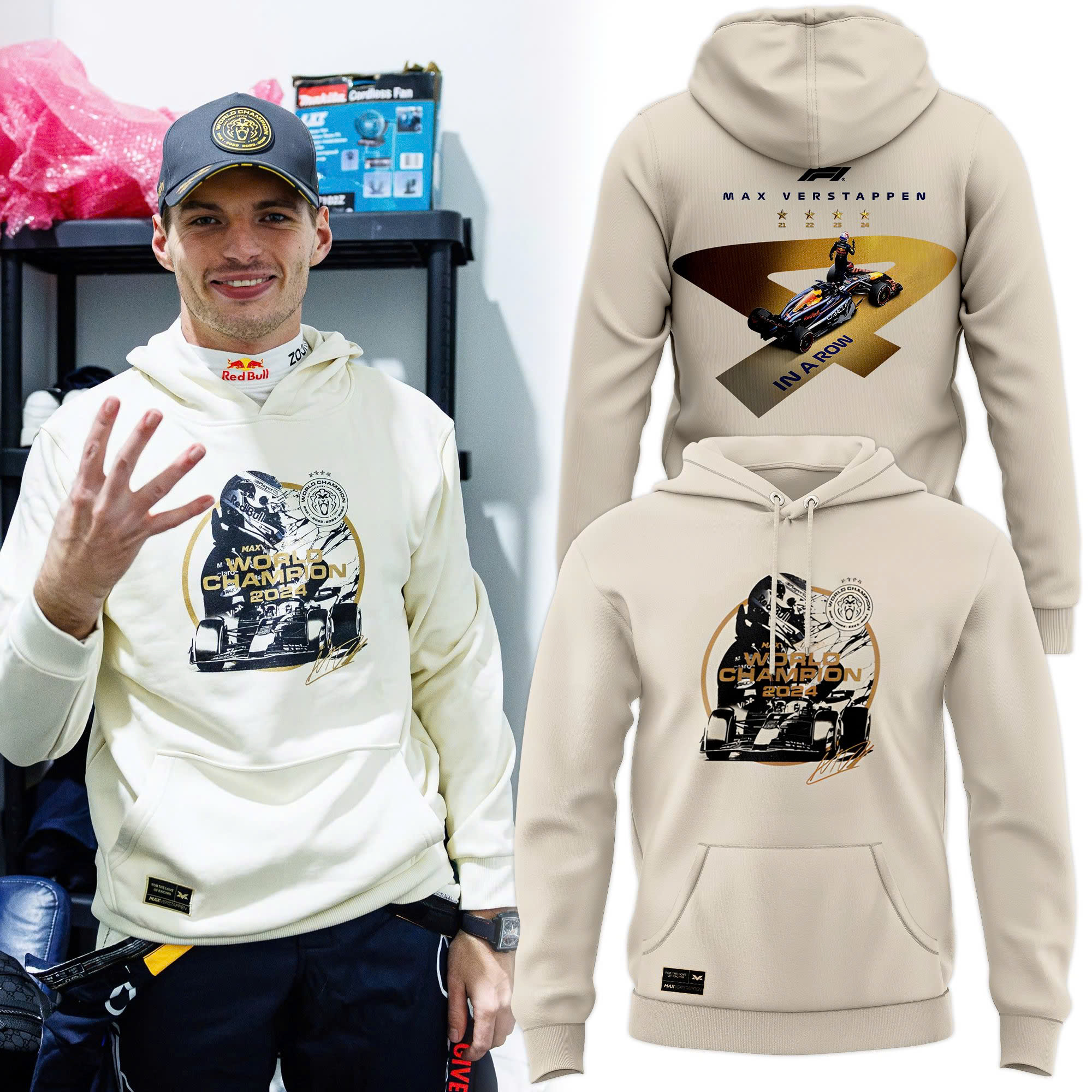 World Champion Hoodie Off White V2 - Famjoys World Champion Hoodie Off White V2 - Famjoys