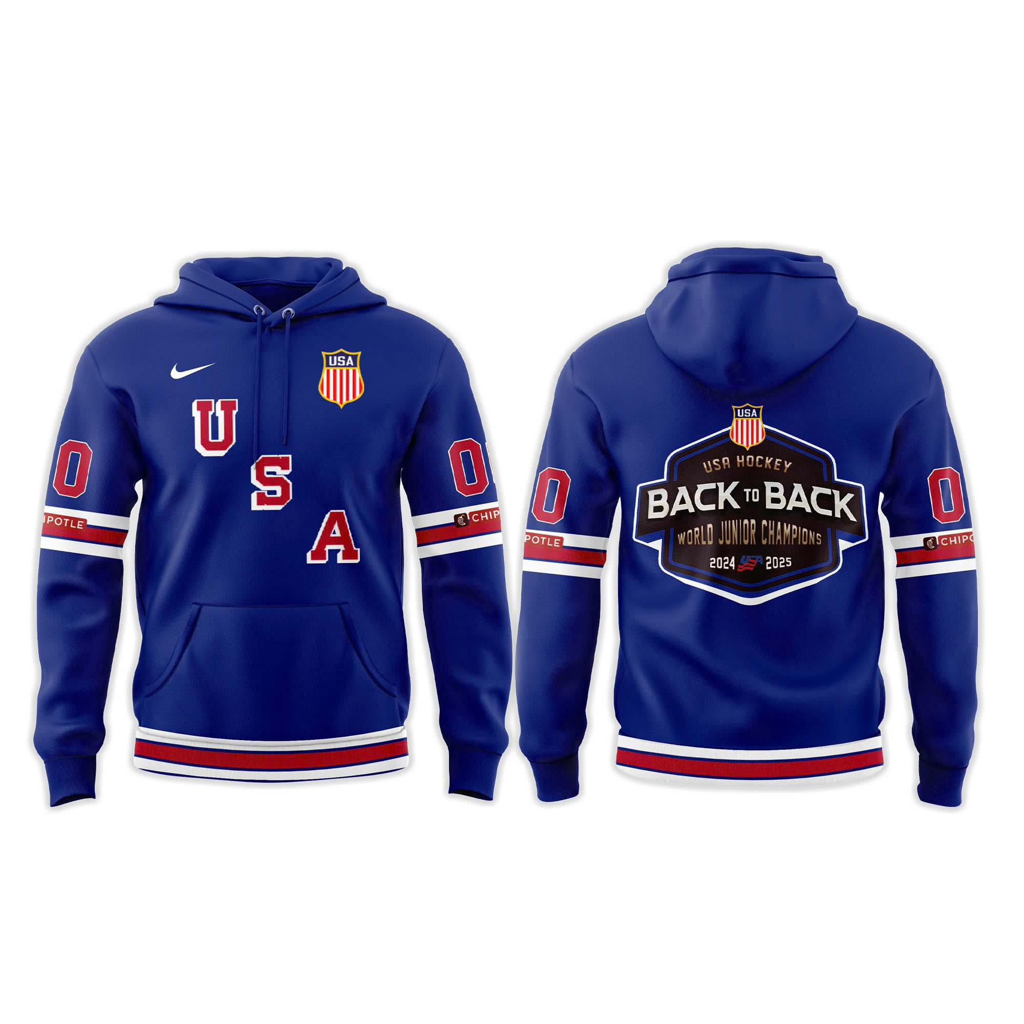 World Junior Ice Hockey Champions USA Hockey Hoodie V3 - Famjoys World Junior Ice Hockey Champions USA Hockey Hoodie V3 - Famjoys