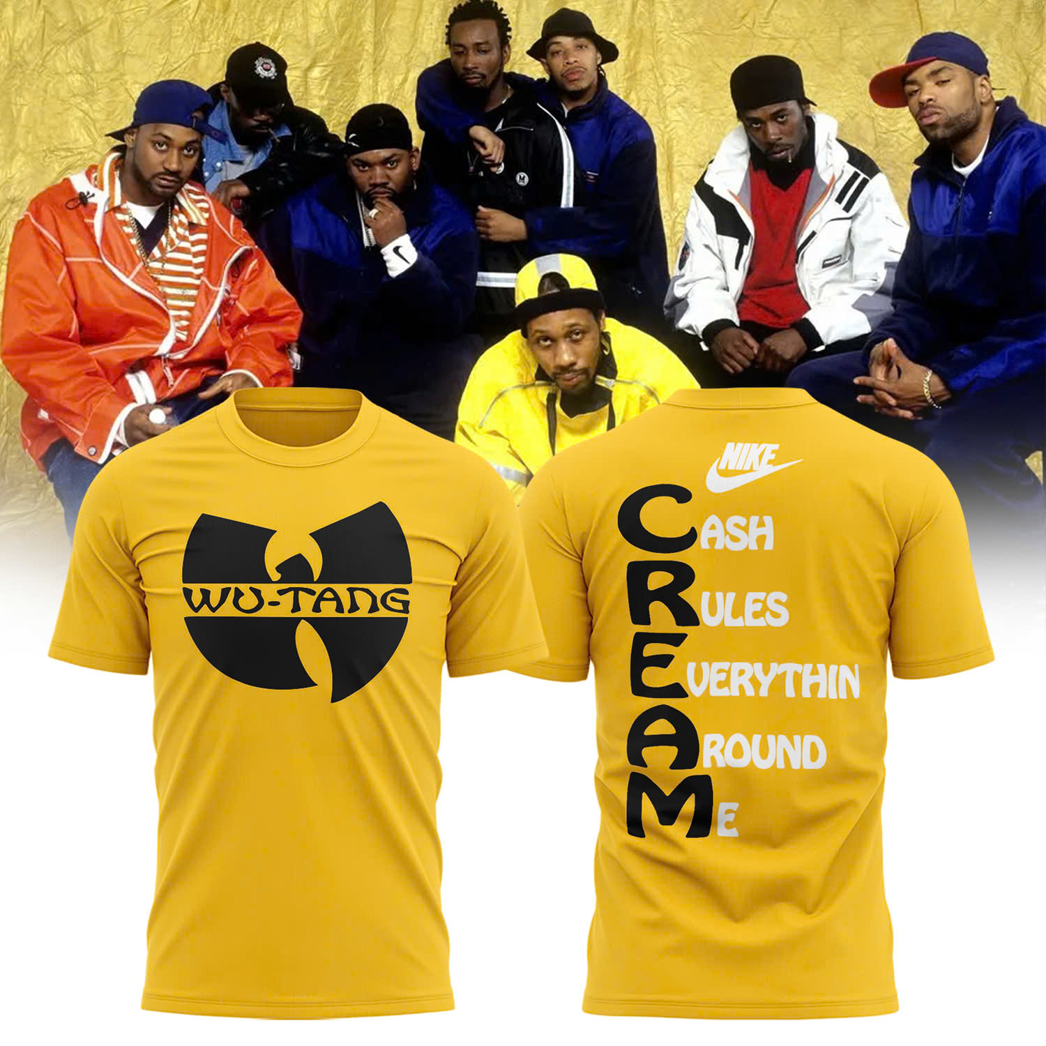 Wu-Tang Clan Cash Rules Everything Around Me Tee - Famjoys Wu-Tang Clan Cash Rules Everything Around Me Tee - Famjoys