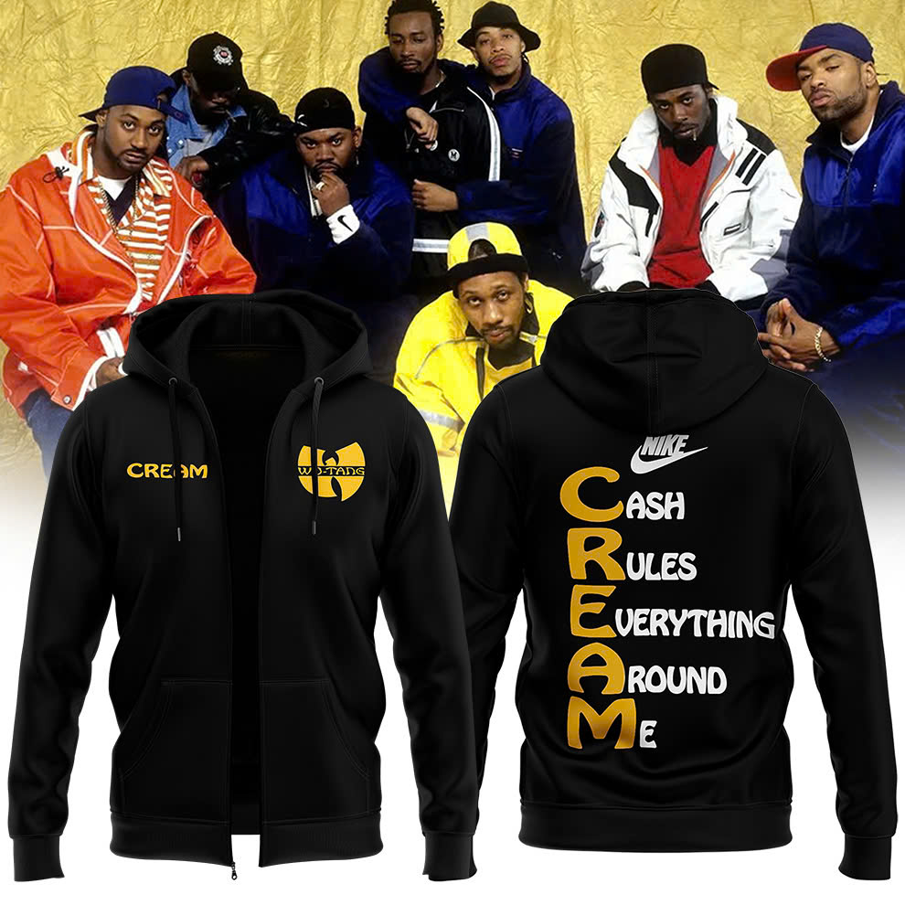 Wu-Tang Clan CREAM Zip Hoodie - Famjoys Wu-Tang Clan CREAM Zip Hoodie - Famjoys