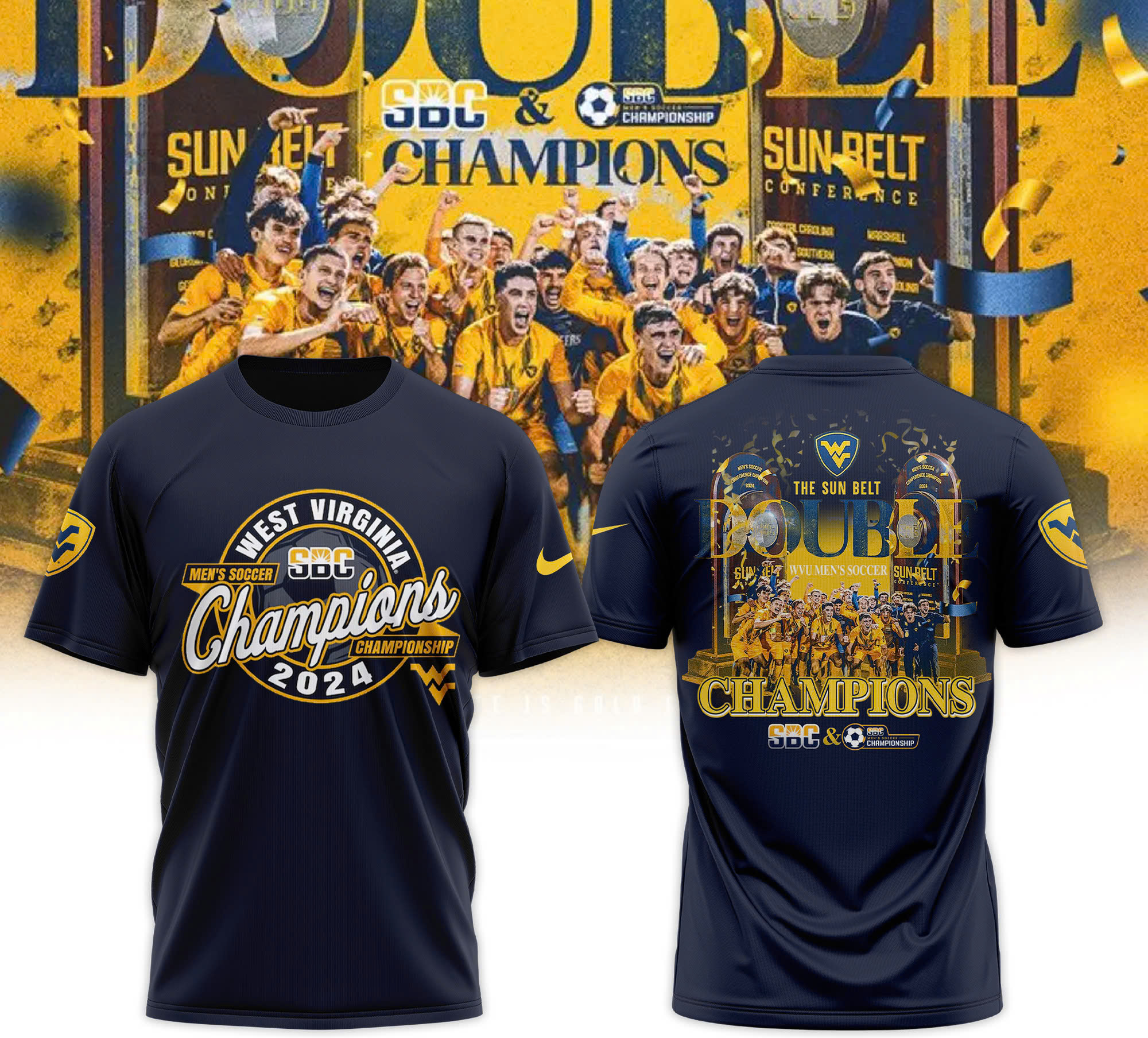 WVU Soccer SUN BELT CHAMPIONS Shirt - Famjoys WVU Soccer SUN BELT CHAMPIONS Shirt - Famjoys