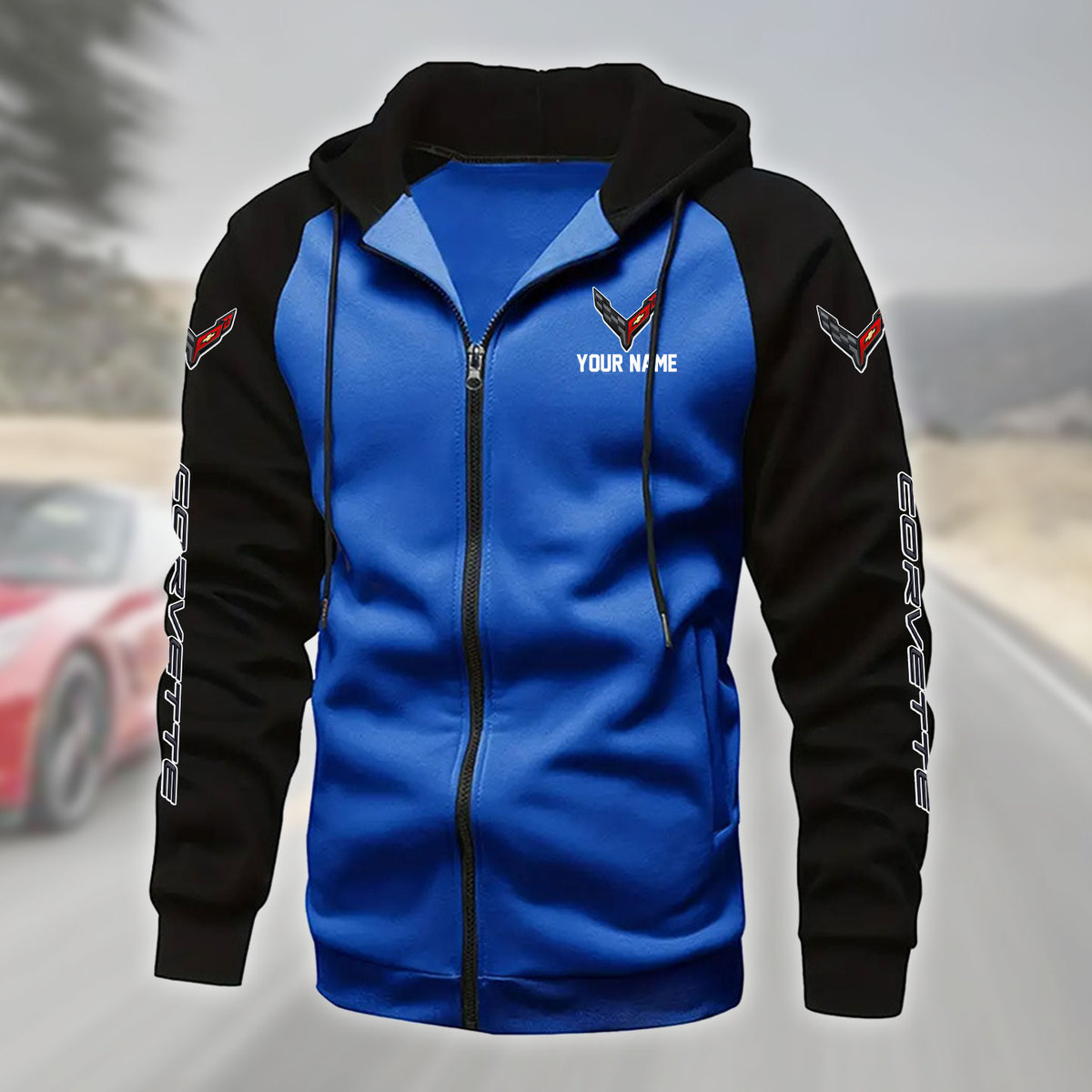 WVYLPC299C8 Chevrolet Corvette Zipper Hoodie - Famjoys WVYLPC299C8 Chevrolet Corvette Zipper Hoodie - Famjoys