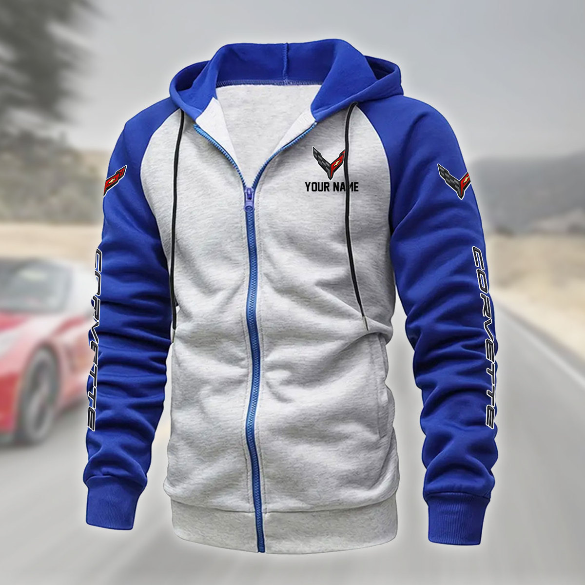 WVYLPC299C8 Chevrolet Corvette Zipper Hoodie - Famjoys WVYLPC299C8 Chevrolet Corvette Zipper Hoodie - Famjoys