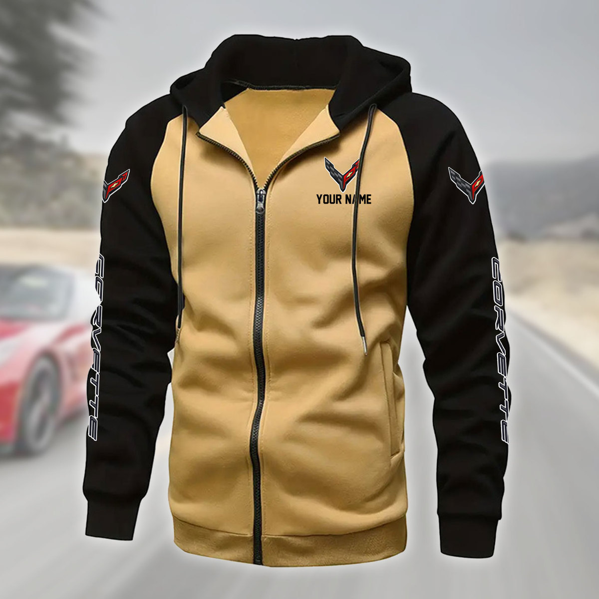 WVYLPC299C8 Chevrolet Corvette Zipper Hoodie - Famjoys WVYLPC299C8 Chevrolet Corvette Zipper Hoodie - Famjoys