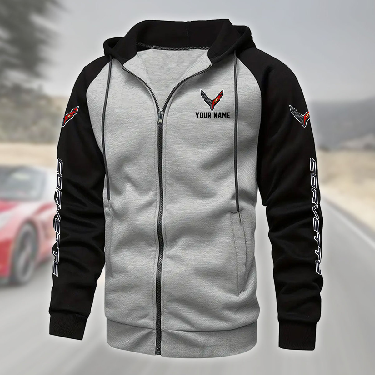 WVYLPC299C8 Chevrolet Corvette Zipper Hoodie - Famjoys WVYLPC299C8 Chevrolet Corvette Zipper Hoodie - Famjoys