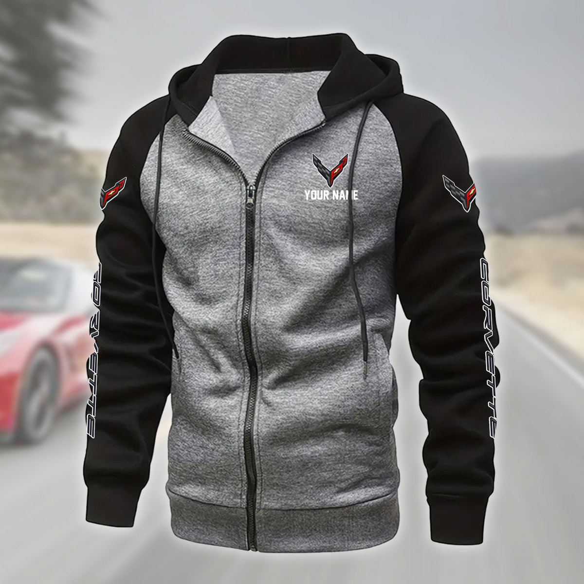 WVYLPC299C8 Chevrolet Corvette Zipper Hoodie - Famjoys WVYLPC299C8 Chevrolet Corvette Zipper Hoodie - Famjoys