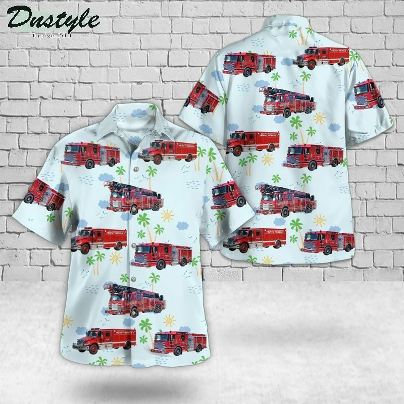 Wyandotte County Kansas City Fire Department Hawaiian Shirt - Famjoys Wyandotte County Kansas City Fire Department Hawaiian Shirt - Famjoys