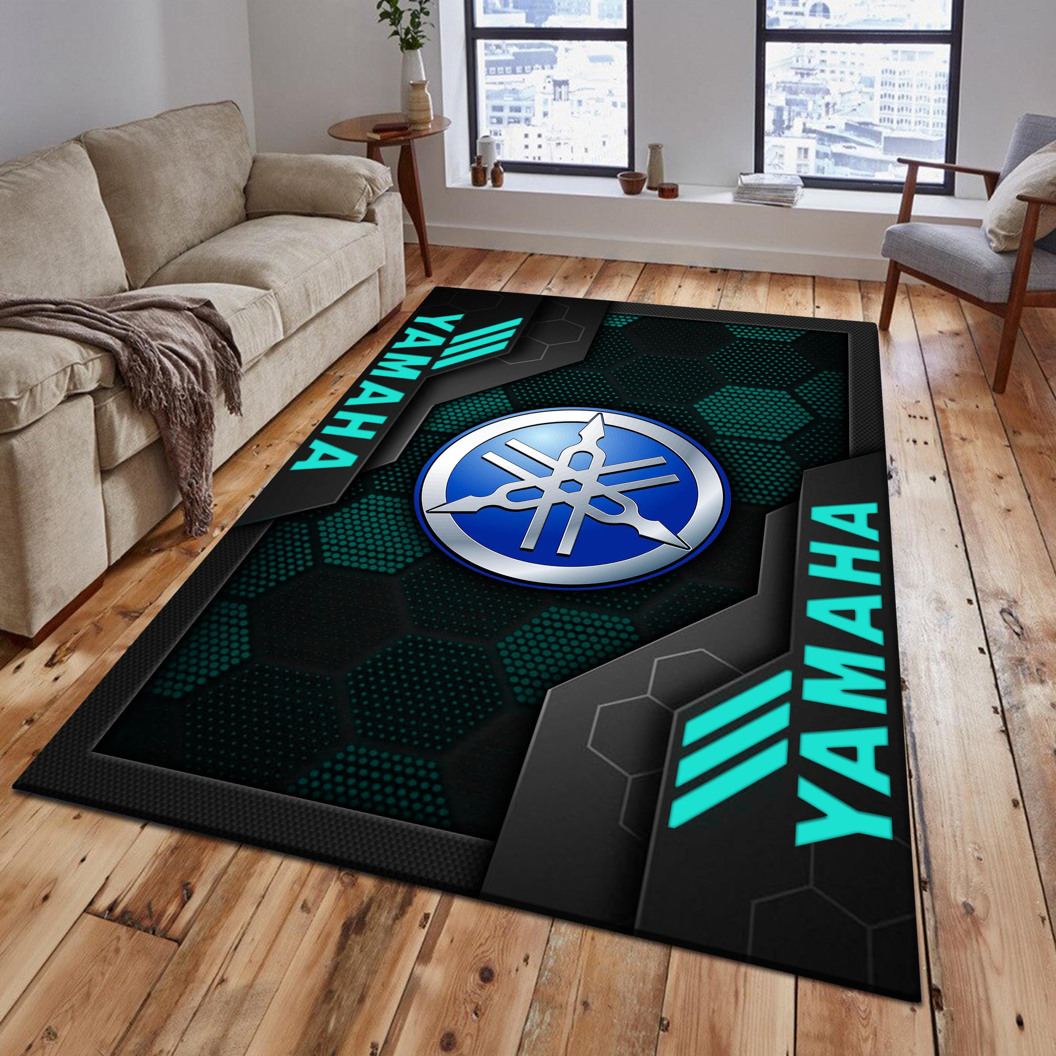Yamaha Blue Area Rugs 2618 Multicolor - Famjoys Yamaha Blue Area Rugs 2618 Multicolor - Famjoys