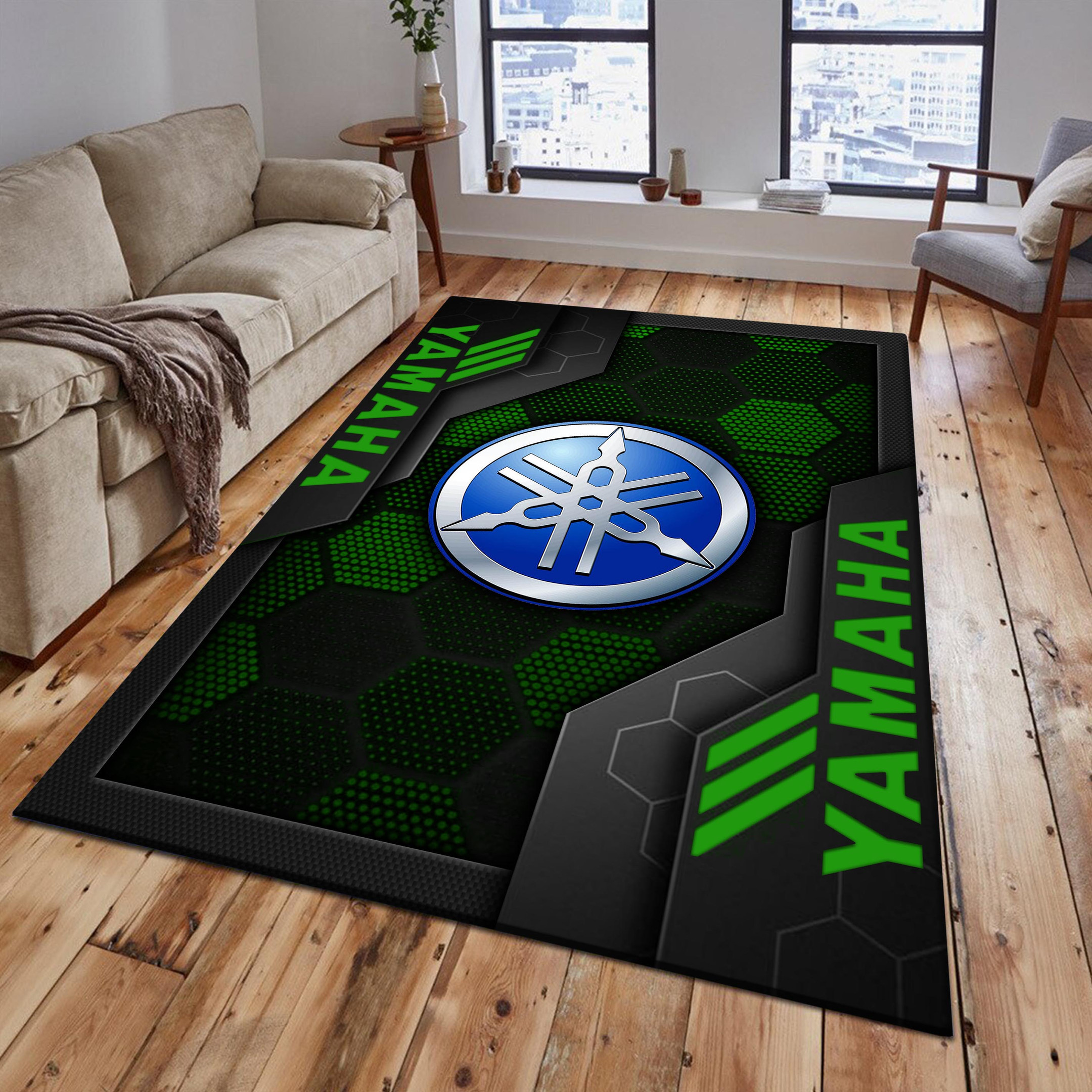 Yamaha Blue Area Rugs 2618 Multicolor - Famjoys Yamaha Blue Area Rugs 2618 Multicolor - Famjoys