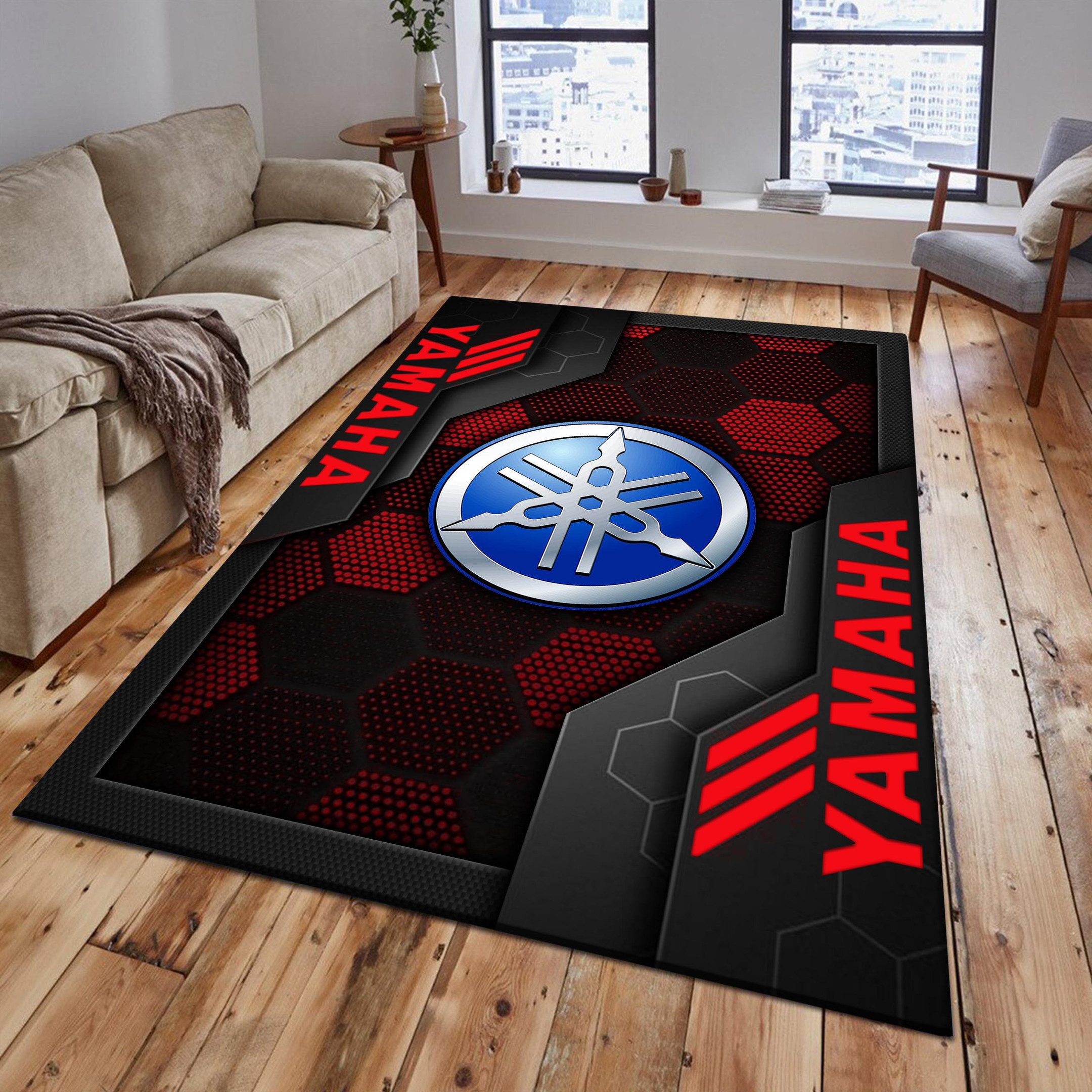 Yamaha Blue Area Rugs 2618 Multicolor - Famjoys Yamaha Blue Area Rugs 2618 Multicolor - Famjoys