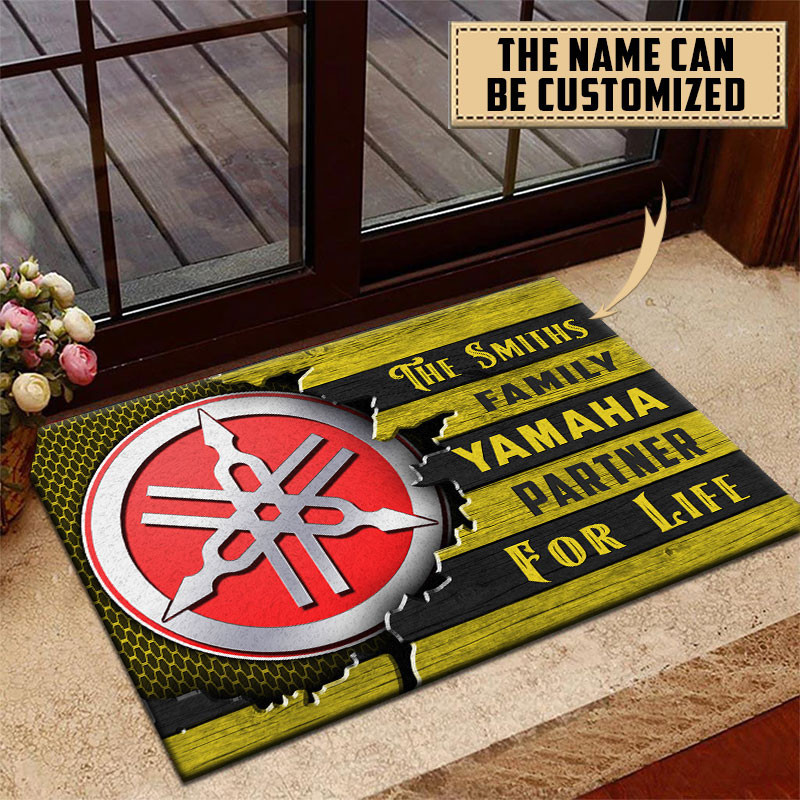 Yamaha Doormat Custom Name, Multicolor - Famjoys Yamaha Doormat Custom Name, Multicolor - Famjoys