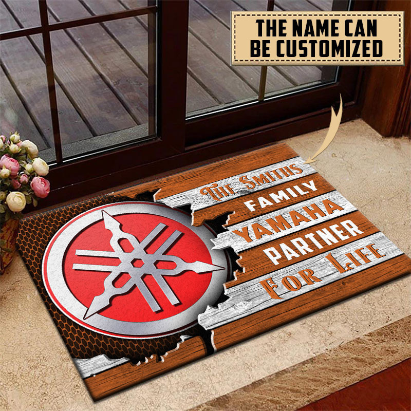 Yamaha Doormat Custom Name, Multicolor - Famjoys Yamaha Doormat Custom Name, Multicolor - Famjoys