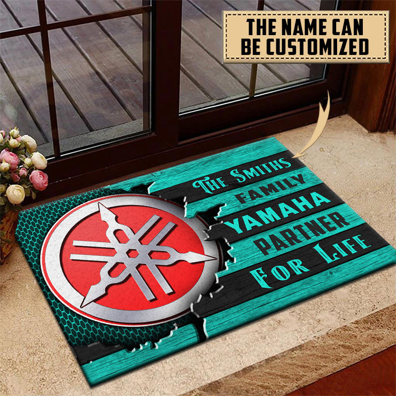 Yamaha Doormat Custom Name, Multicolor - Famjoys Yamaha Doormat Custom Name, Multicolor - Famjoys