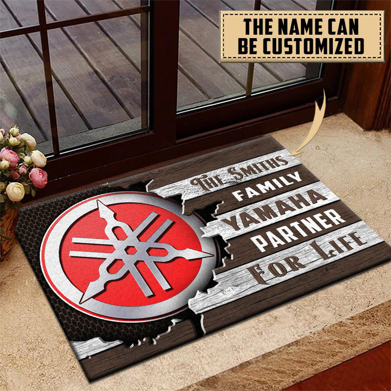 Yamaha Doormat Custom Name, Multicolor - Famjoys Yamaha Doormat Custom Name, Multicolor - Famjoys