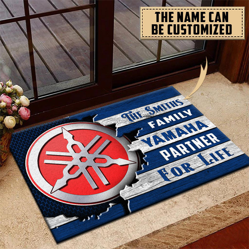 Yamaha Doormat Custom Name, Multicolor - Famjoys Yamaha Doormat Custom Name, Multicolor - Famjoys