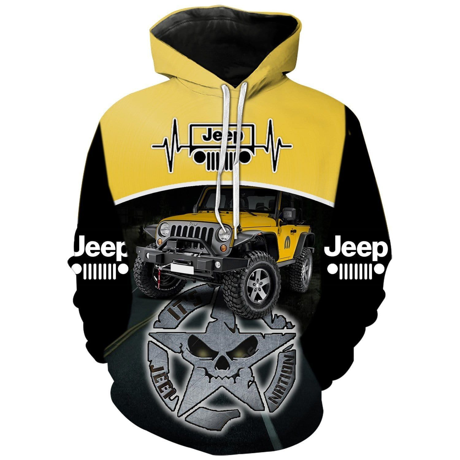 Yellow Jeep Nation Special Hoodie 3D - Famjoys Yellow Jeep Nation Special Hoodie 3D - Famjoys