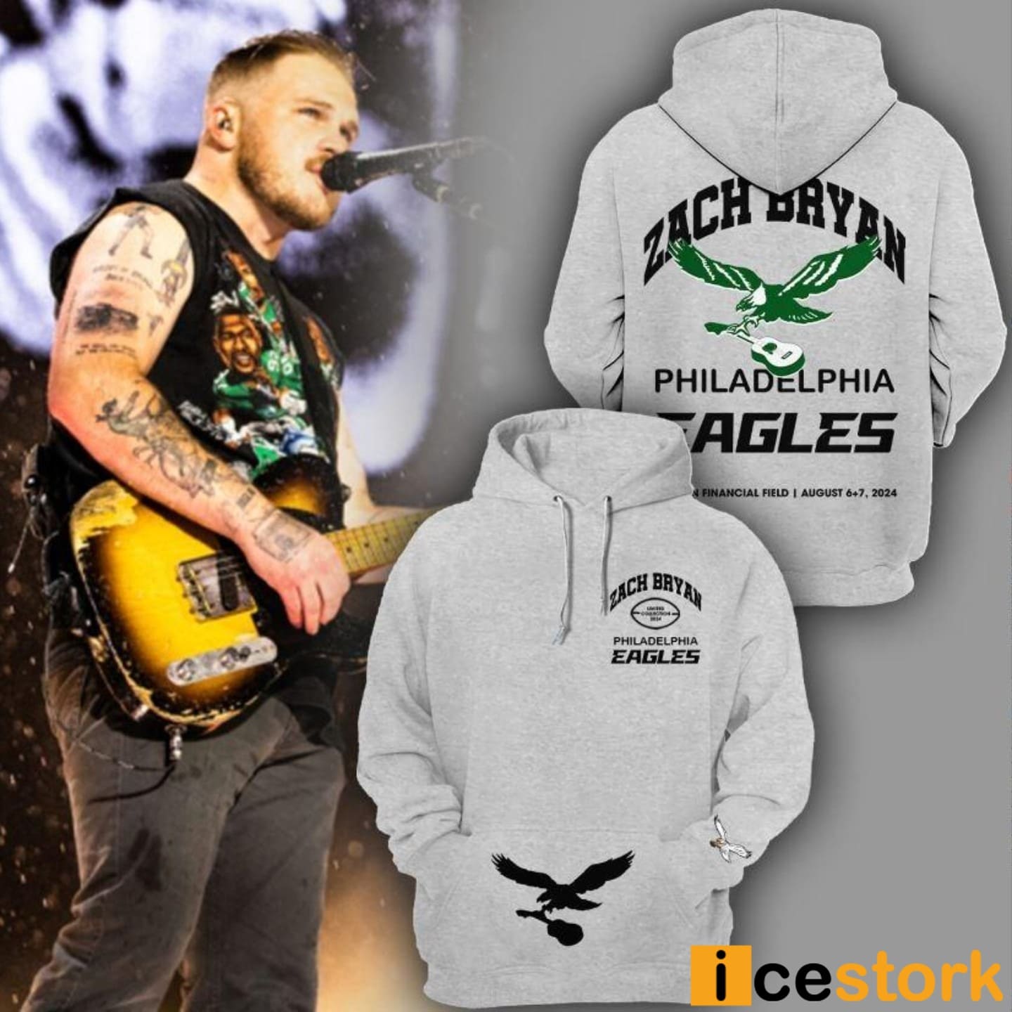 Zach Bryan Eagles Hoodie - Famjoys Zach Bryan Eagles Hoodie - Famjoys