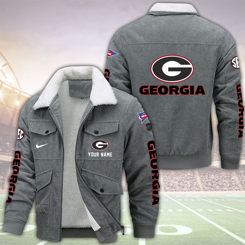 ZCZLPC2840 Georgia Bulldogs football Fleece Jacket - Famjoys ZCZLPC2840 Georgia Bulldogs football Fleece Jacket - Famjoys