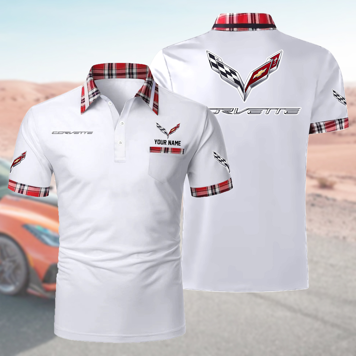 ZNVLPC1423 Chevrolet Corvette Polo Shirt - Famjoys ZNVLPC1423 Chevrolet Corvette Polo Shirt - Famjoys