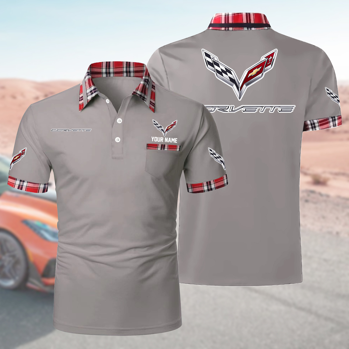 ZNVLPC1423 Chevrolet Corvette Polo Shirt - Famjoys ZNVLPC1423 Chevrolet Corvette Polo Shirt - Famjoys