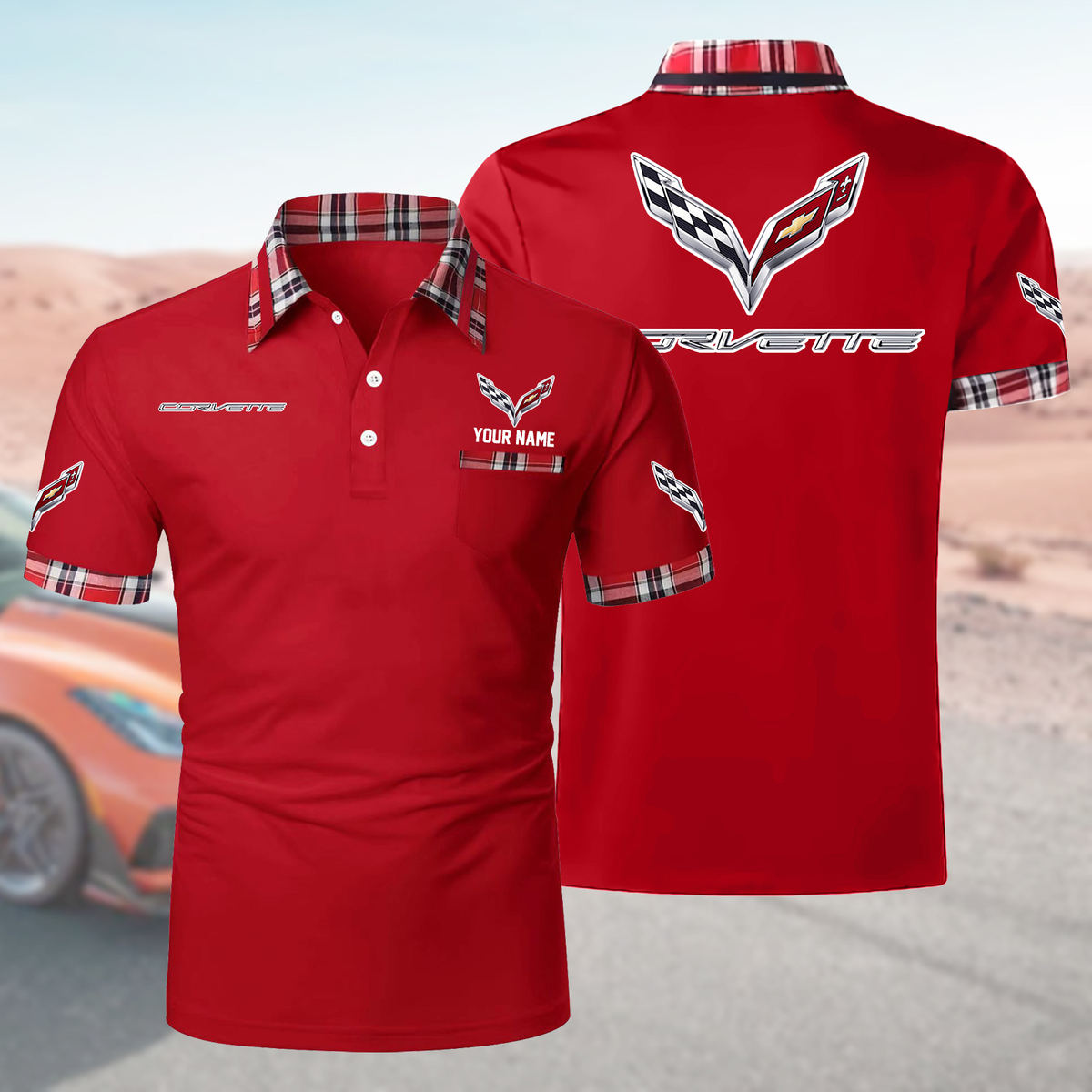 ZNVLPC1423 Chevrolet Corvette Polo Shirt - Famjoys ZNVLPC1423 Chevrolet Corvette Polo Shirt - Famjoys