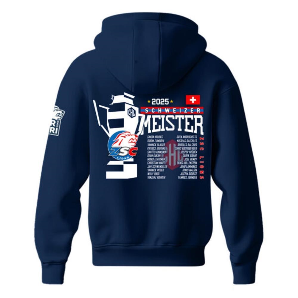 ZSC Lions CHL 2025 Champions Second Hoodie - Famjoys ZSC Lions CHL 2025 Champions Second Hoodie - Famjoys