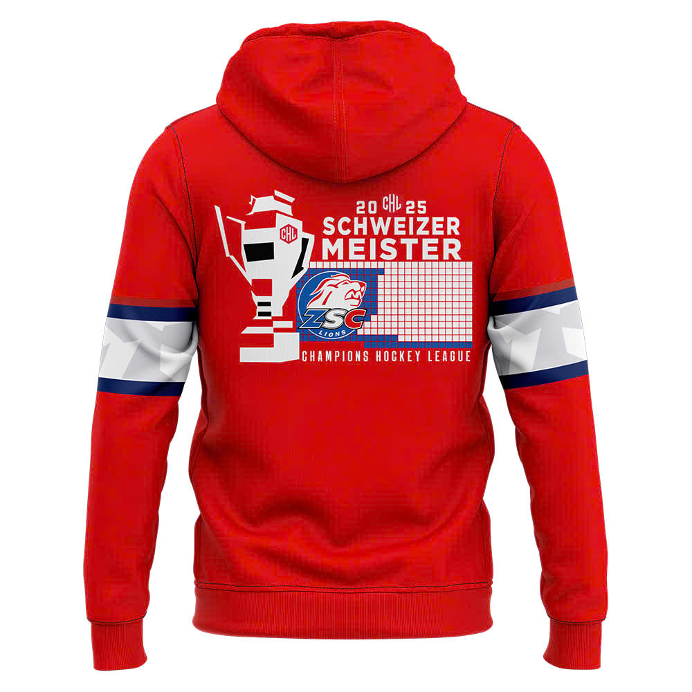 ZSC Lions CHL 2025 European Club Champions Hoodie - Famjoys ZSC Lions CHL 2025 European Club Champions Hoodie - Famjoys